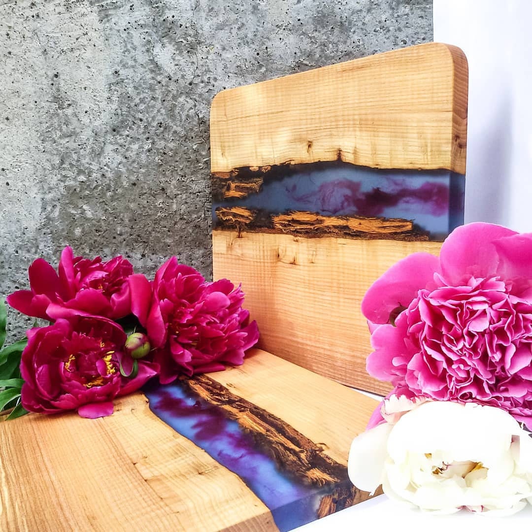 Epoxy Resin Board Handcrafted River Board Epoxy Resin Wooden Etsy