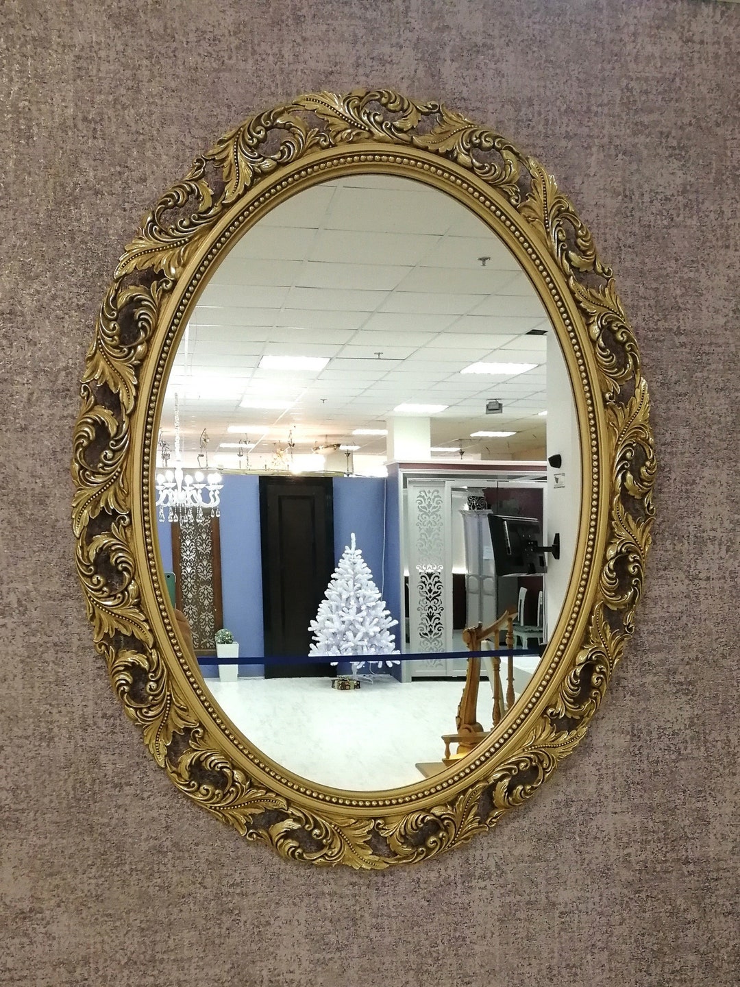 Ornate Antique Gold Wall Mirror, Wall Mirror Large, Wall Mirror Decor ...