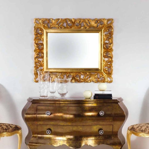 rectangular gold bedroom mirror above dresser Amazon.com: Kelly Miller Large Gold Decorative Mirror for Wall, 30"x40" Gold Bathroom Mirror Rectangle Vanity Wall Mirror Beveled for Master Bath Half Bath Living Room Bedroom Farmhouse Fireplace Hallway : Home &