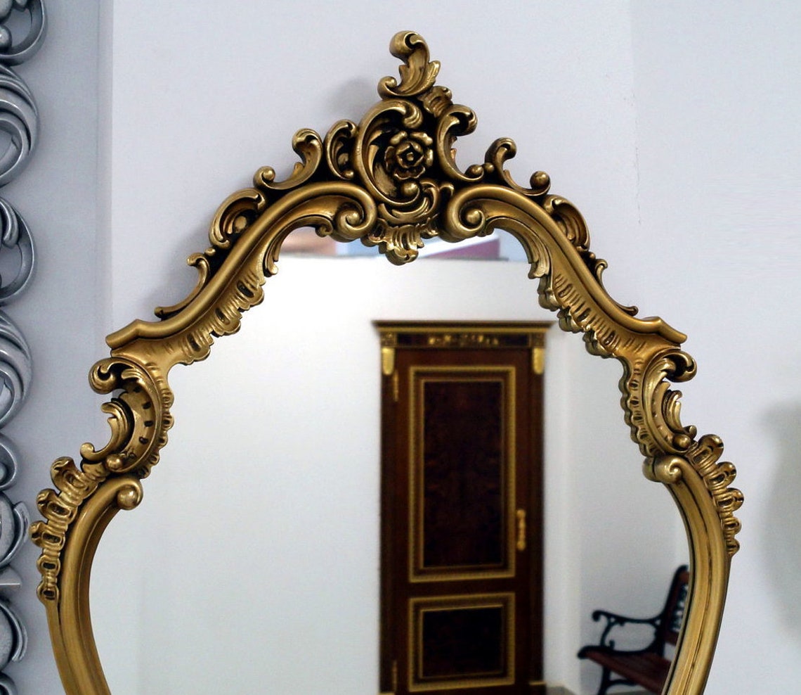 Ornate Antique Gold Wall Mirror Wall Mirror Large Wall Etsy