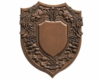 Hunter's Pride Oak Leaf Trophy Medallion - Unique Wall Decor for Lodge or Gift, measuring 13x12 inches outside and 8x6 inches inside