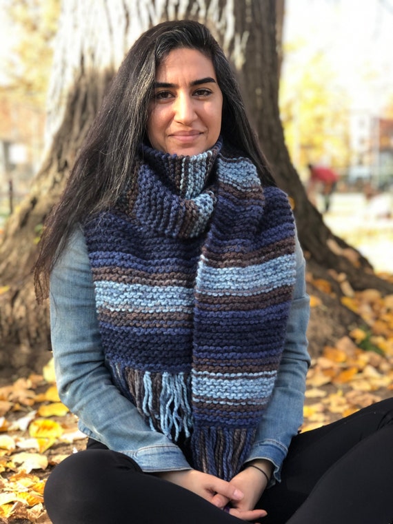 Handmade Chunky Knit Scarf - Etsy