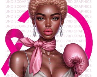 Breast Cancer Awareness PNG Bundle, Women Fighters (Digital File)