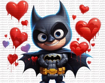 Batma, Bundle of 5, Png, Super Hero, Bats, Dark Knight, Sublimation, Digital download