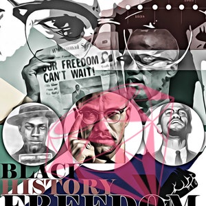 Black History Men Malcolm X| Sublimation | Design| Strength