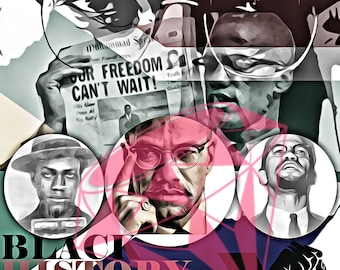 Black History Men Malcolm X| Sublimation | Design| Strength