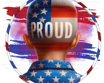 Proud American Boy PNG, USA Pride, 4th of July (Digital Download)