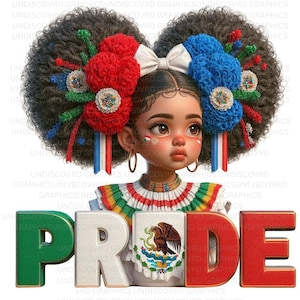 Hispanic geschiedenis, trots, erfgoed, Cinco de Mayo, Latina Girl, png-ontwerp, digitale download, Mexicaanse vlag, sublimatie, shirts