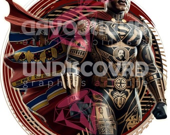 Martin Luther King Super Hero PNG, Black History Design (Digital Download)