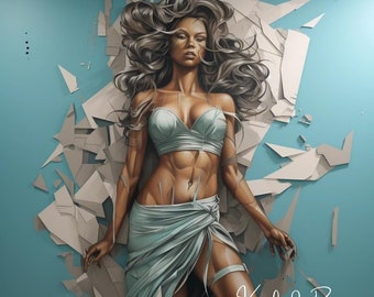 James Bullough Inspired Art Print, Empowered Woman Framed Wall Art