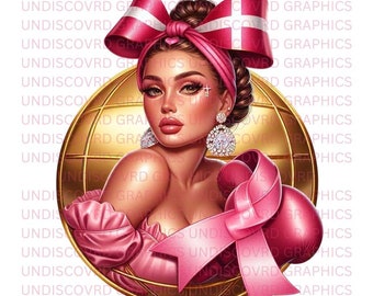 Breast Cancer Awareness Woman PNG Bundle (Digital File)