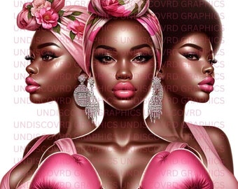 Breast Cancer Awareness PNG Bundle, Sisters, Fighters (Digital File)
