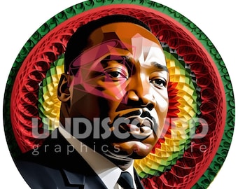 MLK PNG Sublimation Design Bundle, Black History (Digital Download)