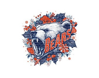 Bear Down this Christmas with Chicago Santa Bear | Sublimation Design | Pack of 3