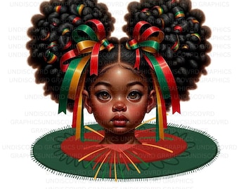 Black History Melanin Girl PNG Clipart Bundle (Digital Download)