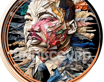 Martin Luther King Art, Sublimation Design (Digital Download)