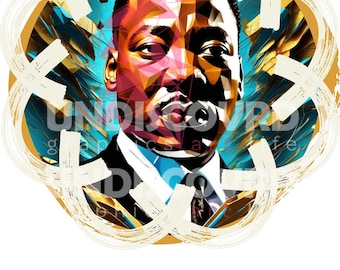 Martin Luther King PNG Bundle, Artistic Sublimation Design (Digital Download)