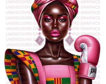 Breast Cancer Awareness PNG Bundle, Women Fighters Design (Digital File)