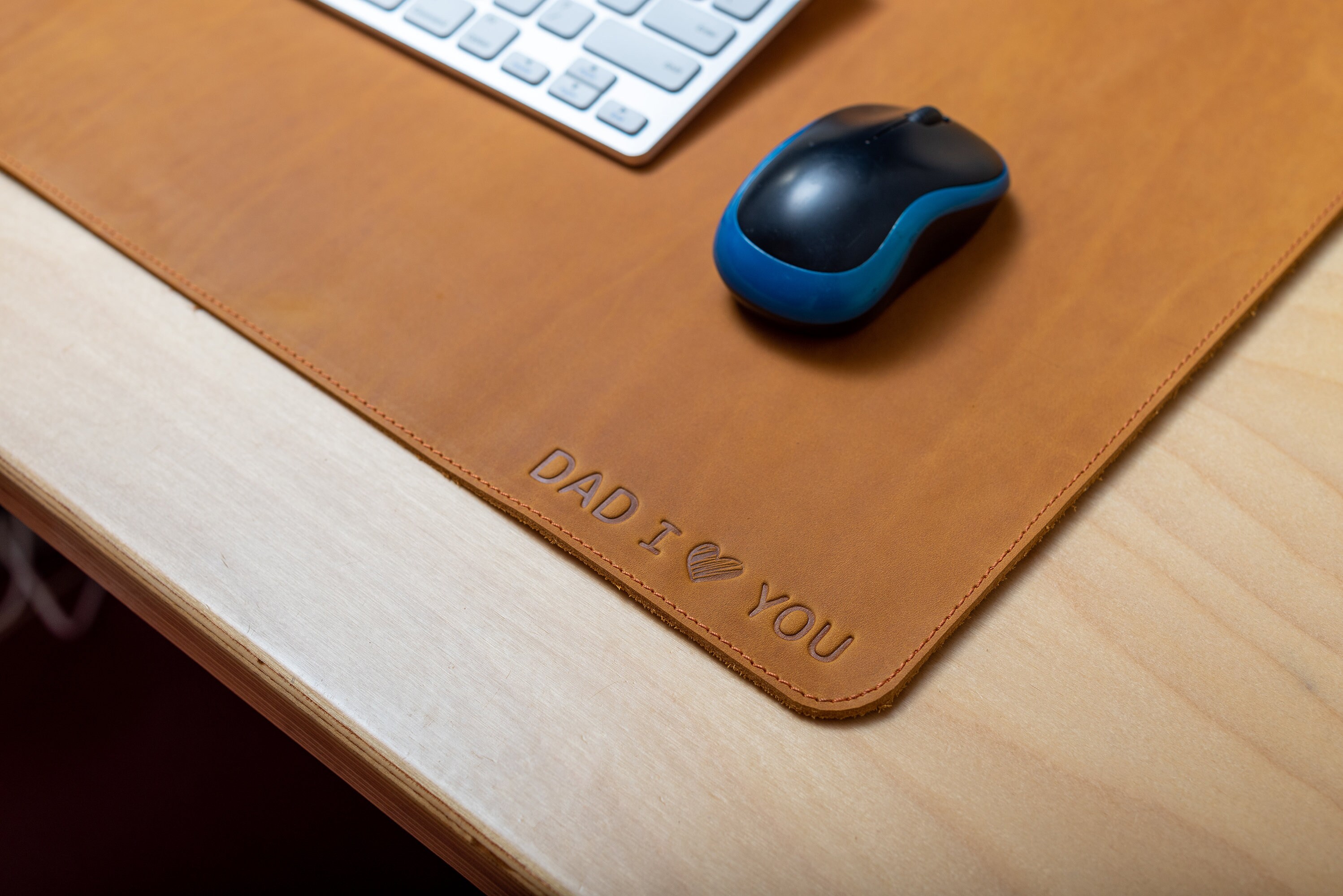 Desk mat leather Large laptop desk pad Custom Leather Etsy
