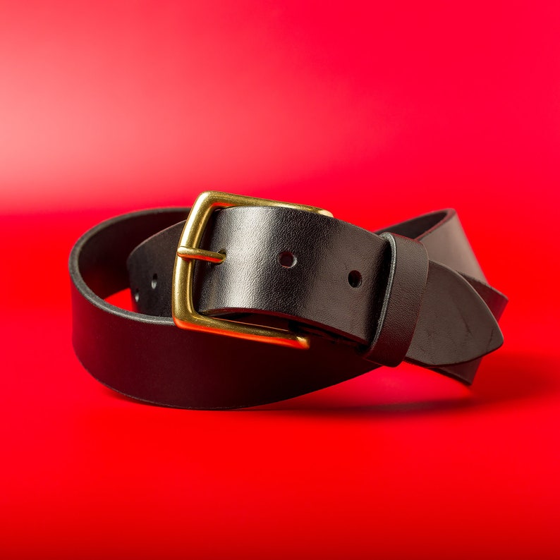Black Leather Belt Mens Leather Belt Full Grain Leather Etsy