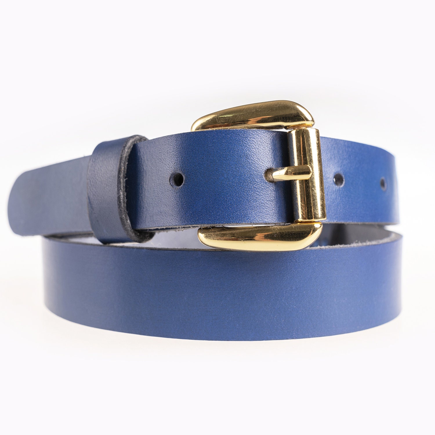 Womens Leather Belt Gold Buckle Full Grain Leather Belt For Etsy