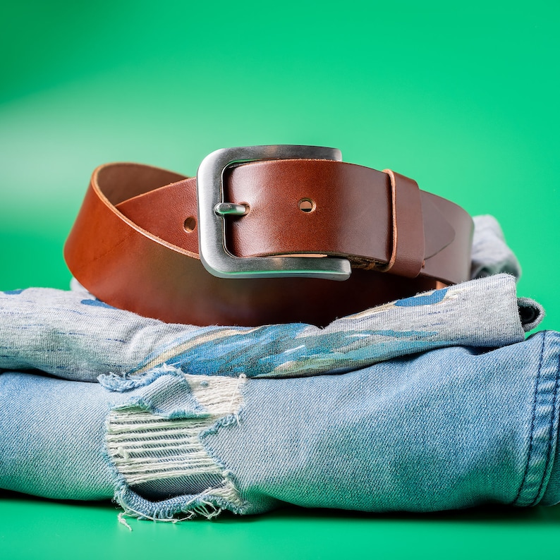 Full Grain Leather Belt Brown Leather Belt Mens Leather Etsy