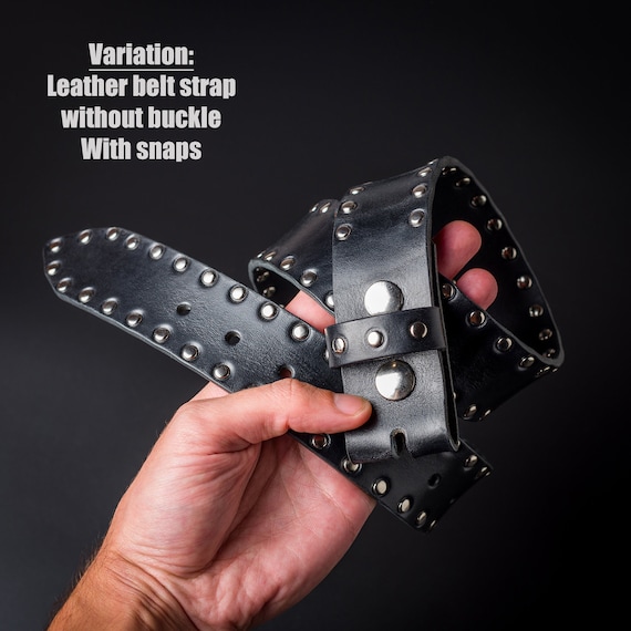 Leather Belt, Riveted Belt, Metal Studded Belt, Full Grain Leather