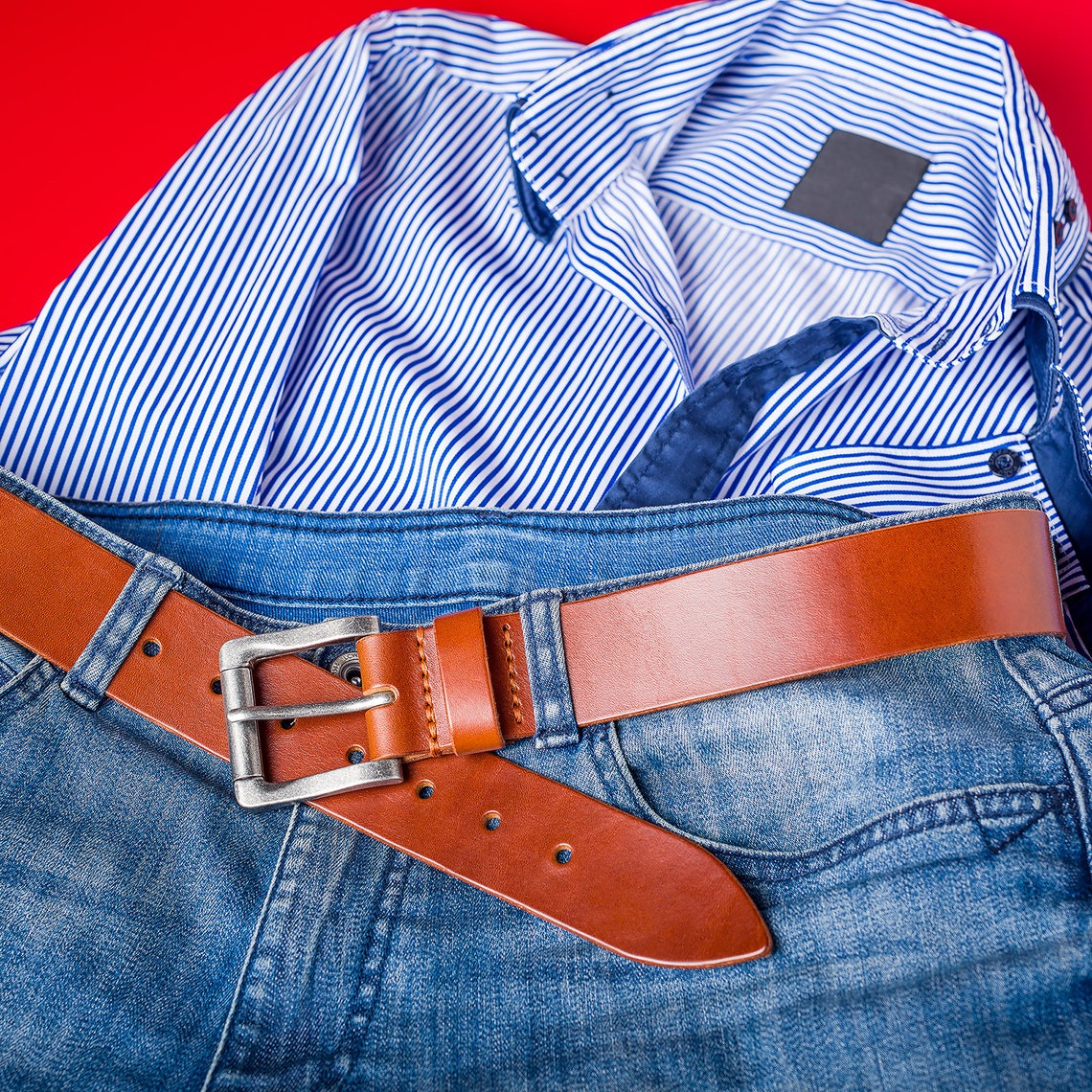 Mens Belt Mens Leather Belt Full Grain Leather Belt Dark Etsy