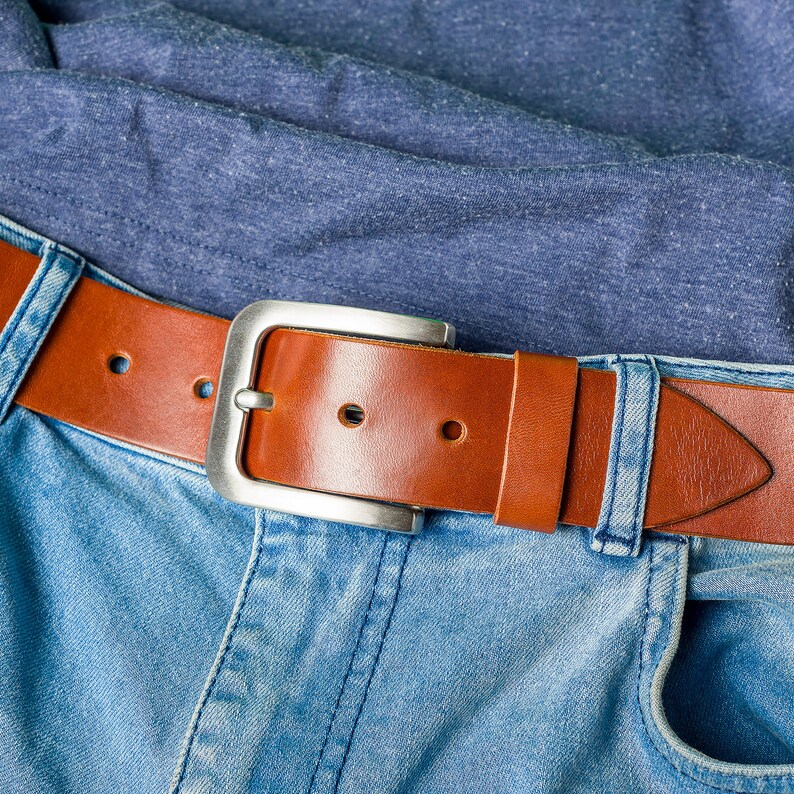 Full Grain Leather Belt Brown Leather Belt Mens Leather Etsy