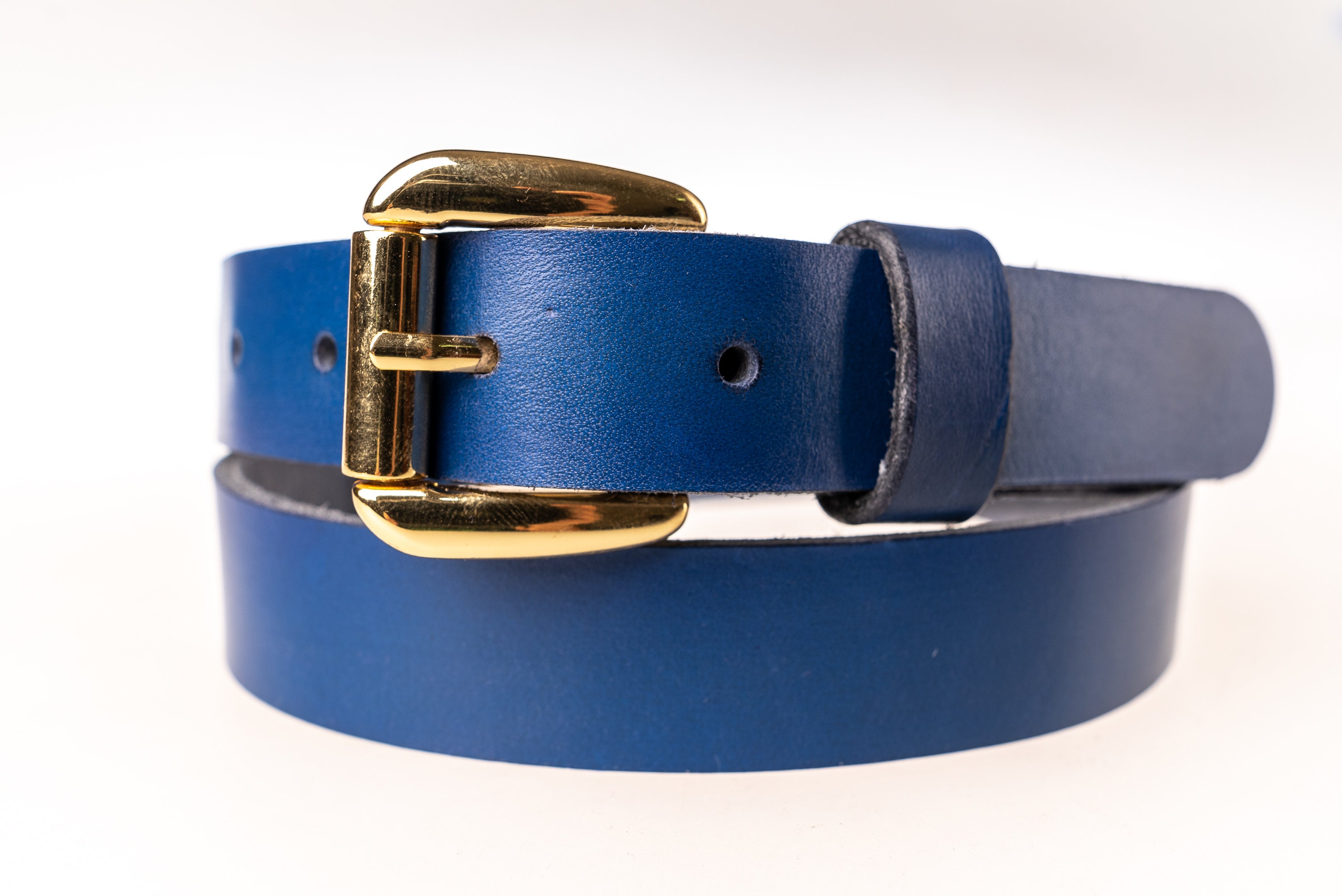 Womens Leather Belt Gold Buckle Full Grain Leather Belt For Etsy