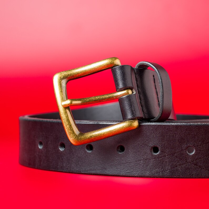 mens leather suit belt