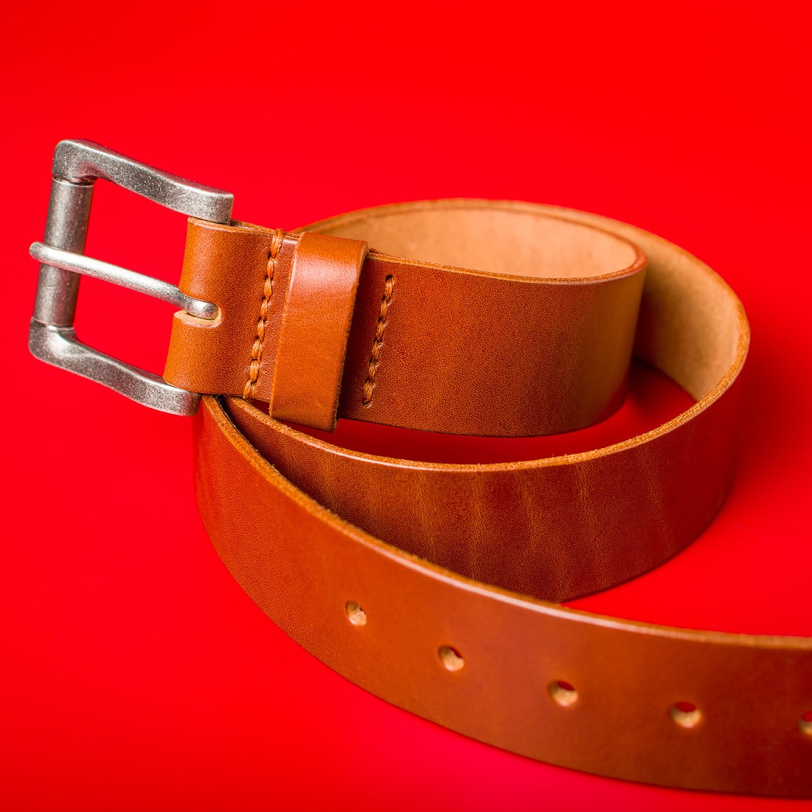 Mens Belt Mens Leather Belt Full Grain Leather Belt Dark Etsy