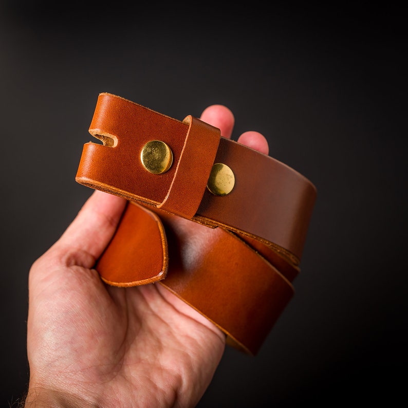 Leather Belt Strap, Buckleless Belt, Replacement Strip, Leather Strap