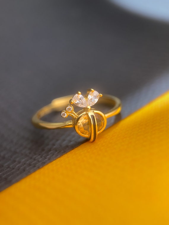 Citrine bee ring online