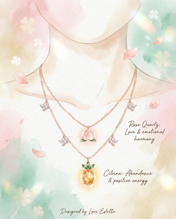 アクセサリー ローズクォーツ 花モチーフ ネックレス