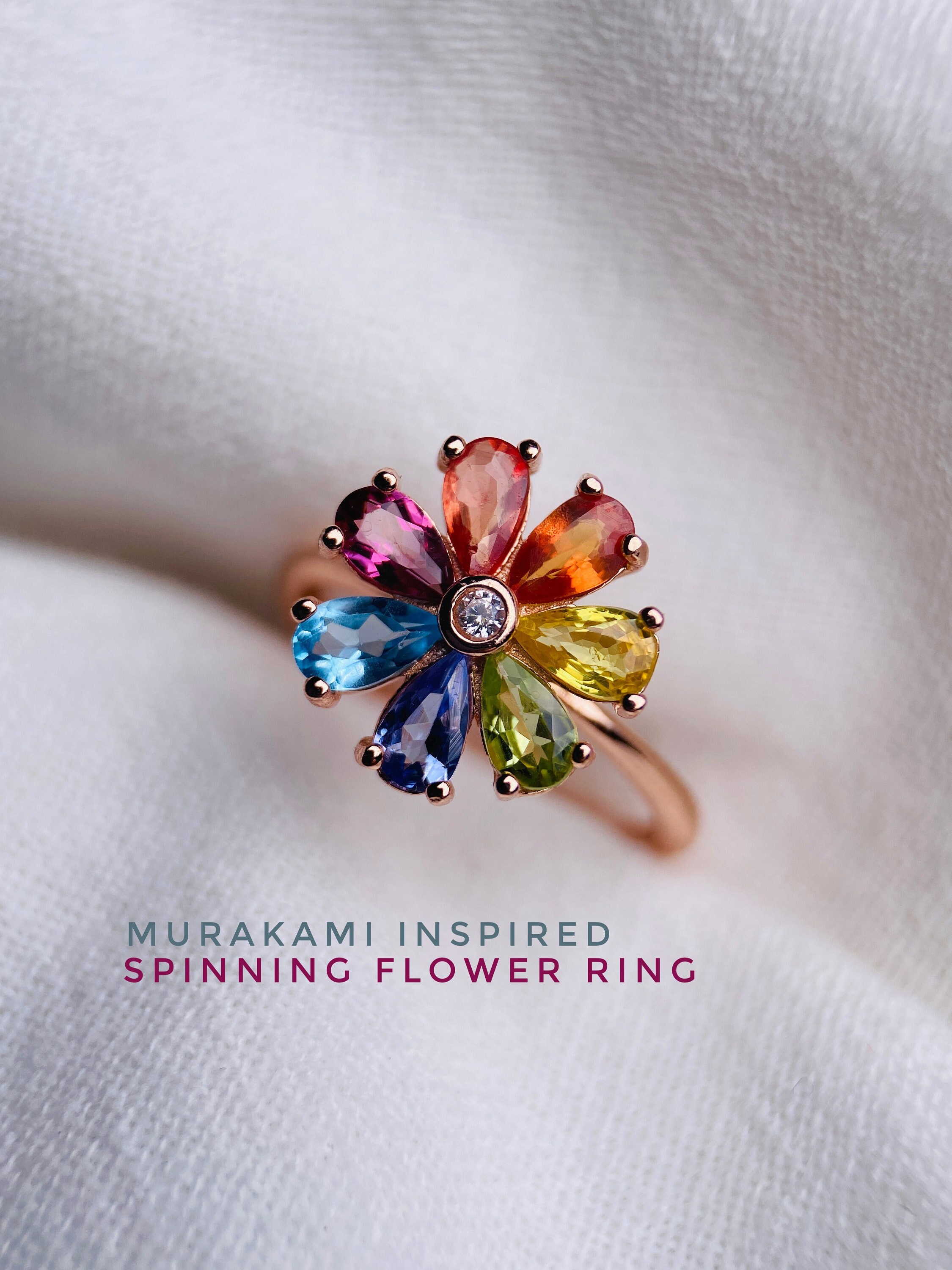 Scorch marxistisk Ugyldigt Spinning Ring Spinning Flower Ring Fidget Spinner Jewelry - Etsy