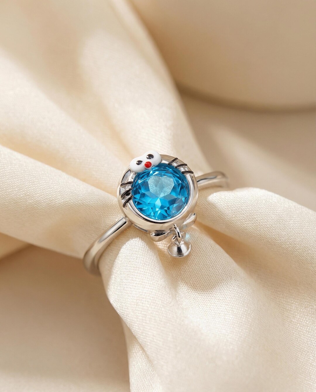 ドラえもん 指輪 リング　【廃盤】 ドラえもん ロンドン ブルートパーズ リング、スイスブルートパーズ