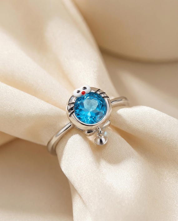 ドラえもん ロンドン ブルートパーズ リング、スイスブルートパーズ