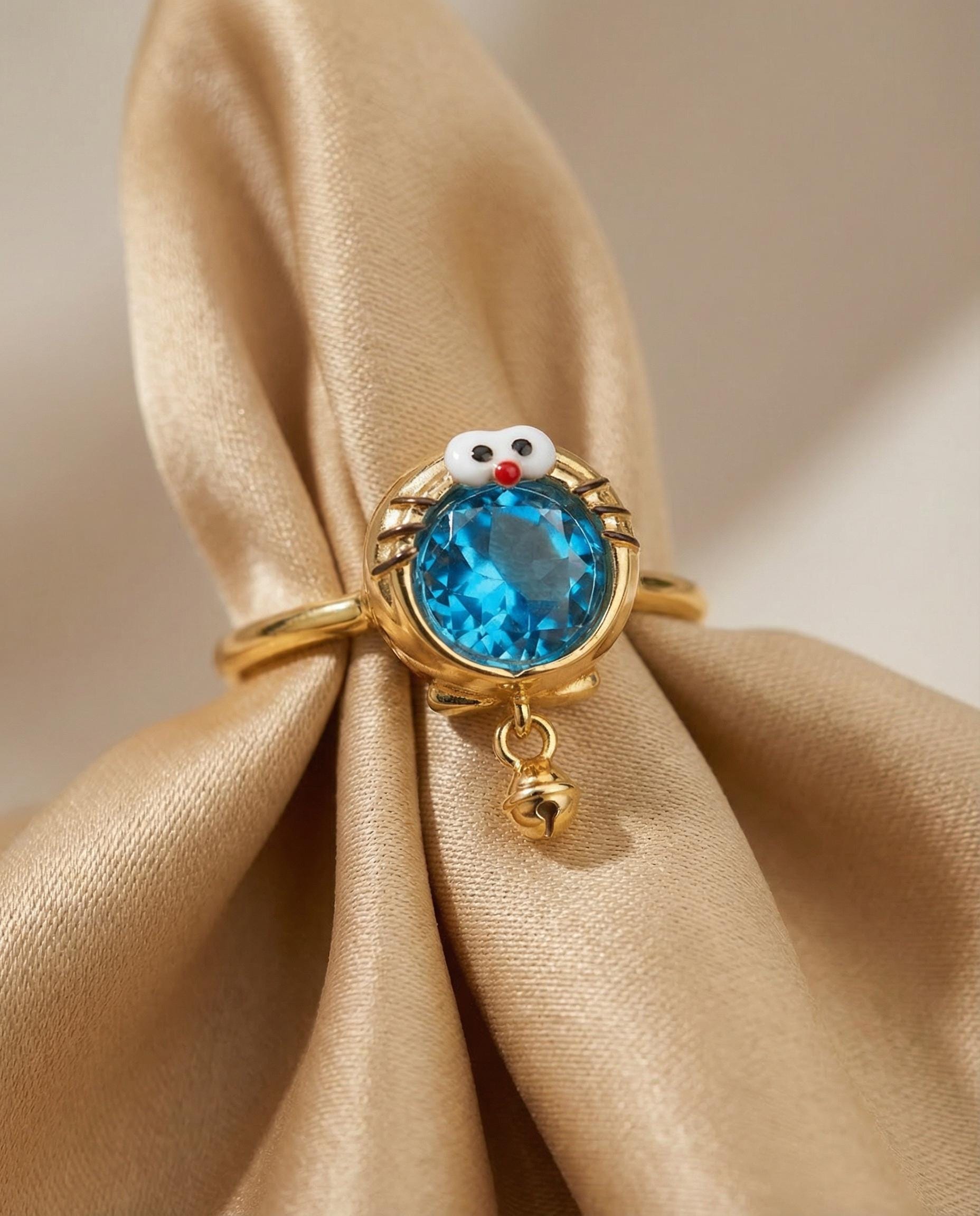 ドラえもん ロンドン ブルートパーズ リング、スイスブルートパーズ