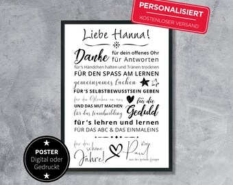 Abschied Erzieherin Etsy