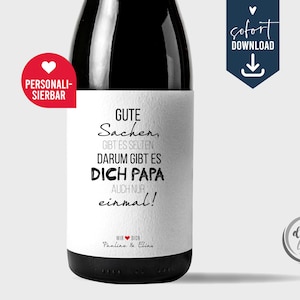 Father&#39;s Day gift for Dad, personalized beer label, wine label, birthday label, bottle label, beer, last minute, digital download
