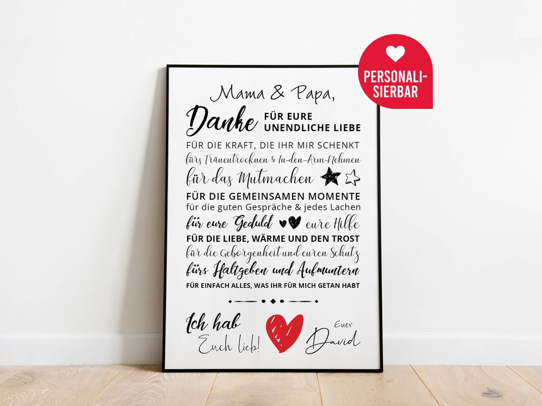 Danke Mama Und Papa Gedicht
