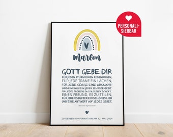 Konfirmation Geschenk | Poster personalisiert | Konfirmationskind | Patentante Patenonkel Paten Patenkind