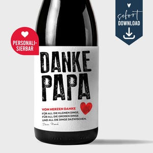 Thank you dad gift Father&#39;s Day, personalized beer label, birthday label, bottle label beer, last minute gift, digital download