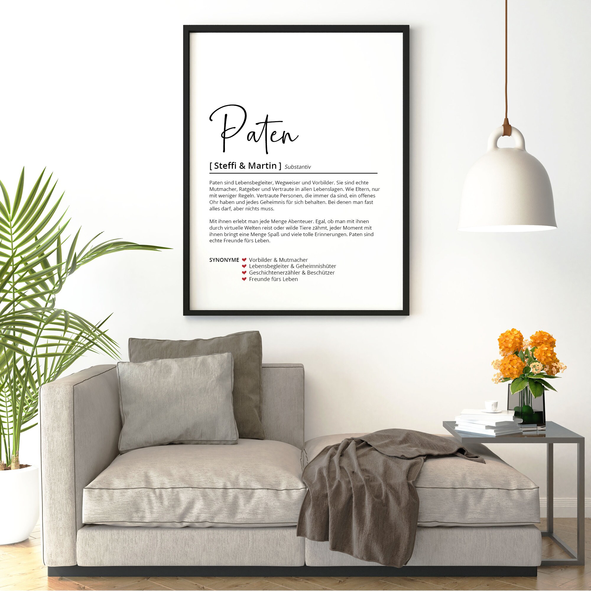 Paten Definition Personalisiertes Poster Patentante | Etsy