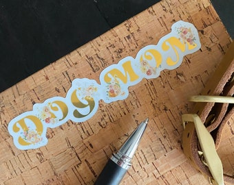 Mirror Sticker, Floral Dog Mom