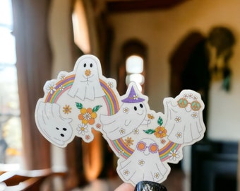 Clear Sticker, Groovy Ghouls