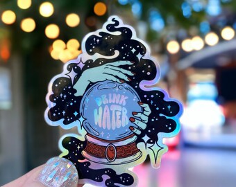 Holographic Sticker, Drink Water Fortune