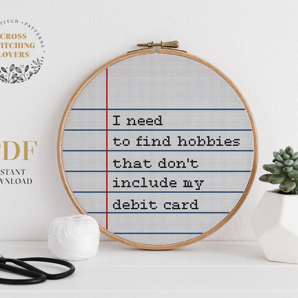 Easy cross stitch pattern, funny text, sarcastic embroidery design, DIY home decor ,Ironic text counted cross stitch chart, xstitch xcross