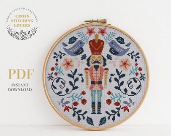 Christmas ornament cross stitch pattern, Merry Christmas embroidery chart, instant download PDF chart, Christmas decoration